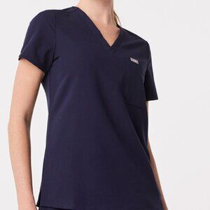 Fig Catarina Navy One-Pocket Scrub Top XL